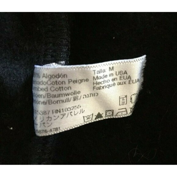 California Fleece CrossFit Hoodie Black Long Sleeves Zip Up Pockets Print Size M - Picture 7 of 7